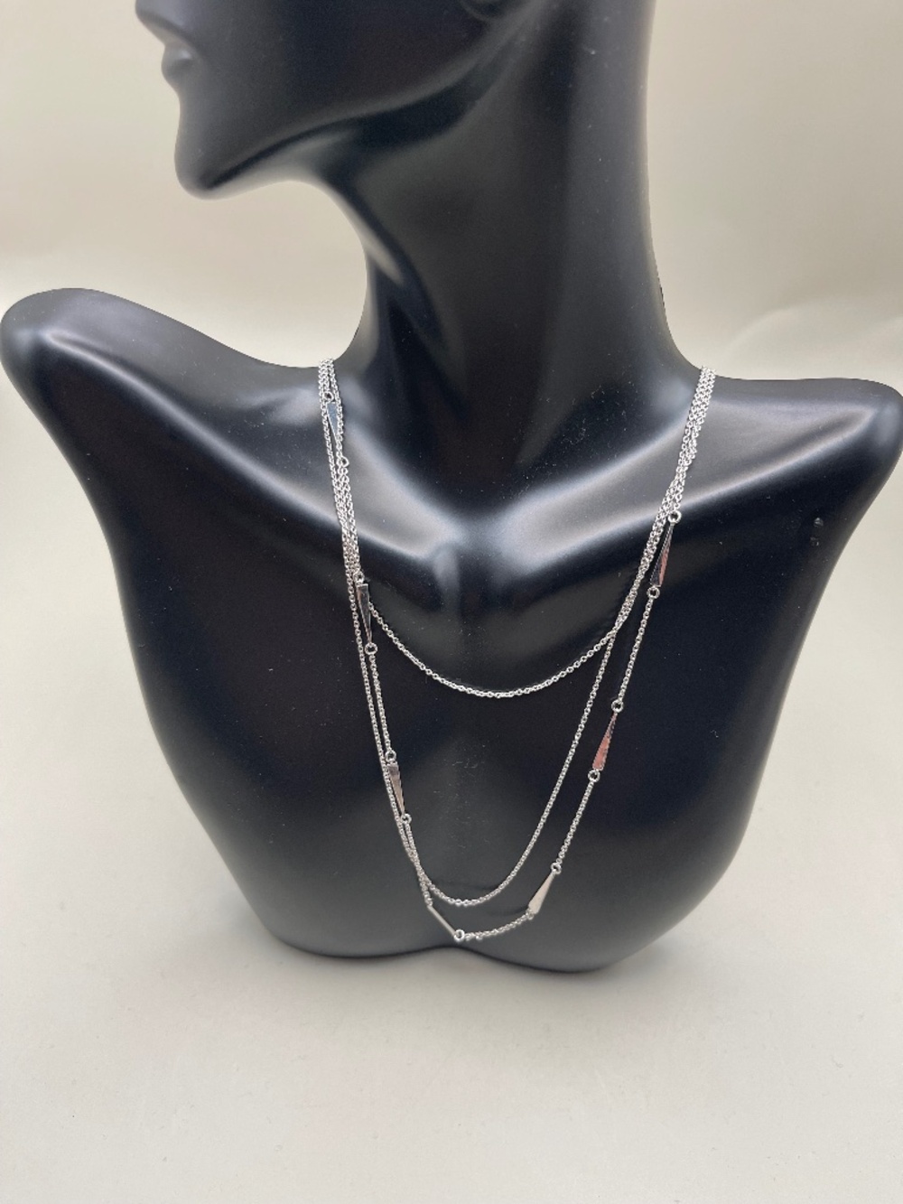 Gorjana 3 Layer Silver Necklace Set, NWT